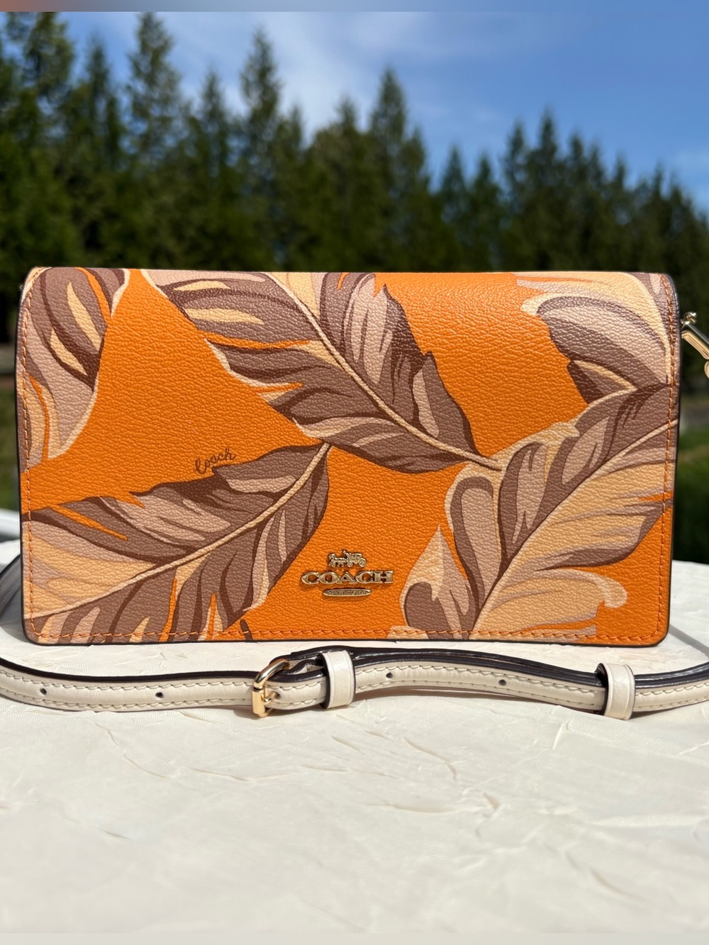 COACH Anna Crossbody With Banana Leaves Print 3565